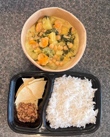 Chickpea curry + rice (Veg)