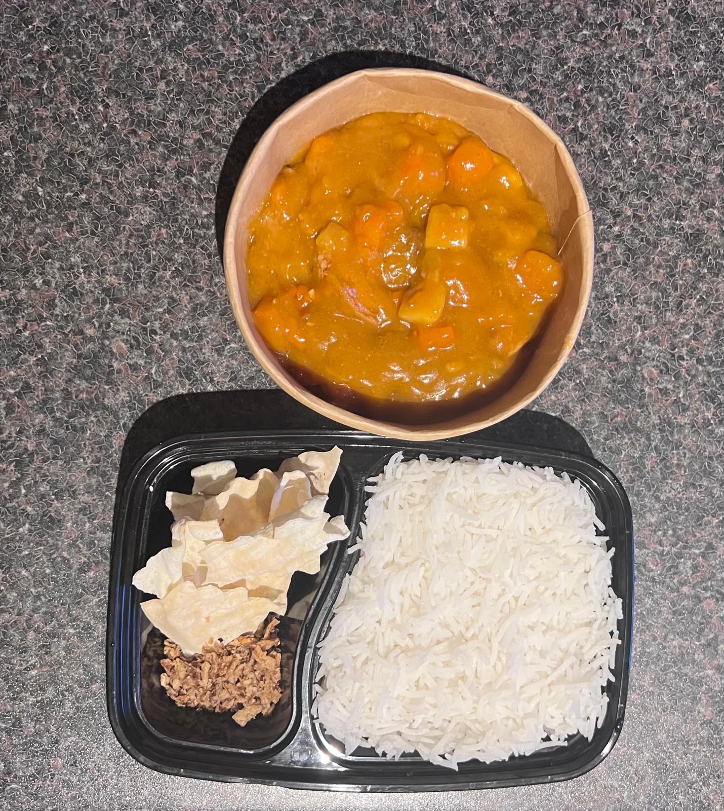 Japanese curry + rice (Veg)